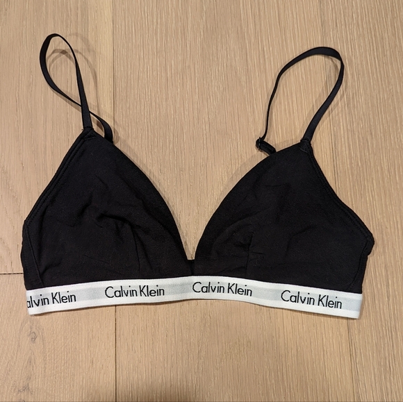 Calvin Klein Black Triangle Bralette - Picture 1 of 5